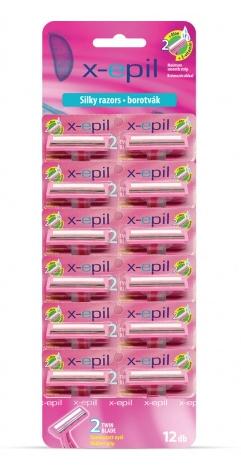 Alveola X-EPIL dámsky holiaci strojček s 2 čepieľkami 12ks