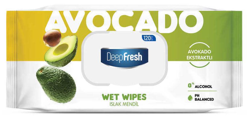 DeepFresh vlhčené utierky FLIP TOP 120ks Avocado