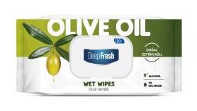 DeepFresh vlhčené utierky FLIP TOP 120ks Olive Oil