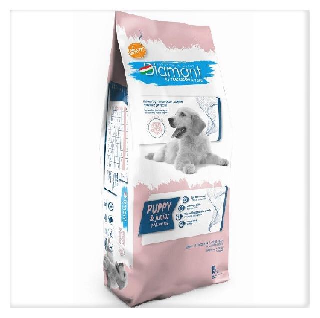 Diamant Puppy krmivo 3kg pre štenatá a Junior psy s kuracím a morčacím mäsom