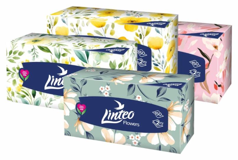 Linteo papierové vreckovky 2vrst 150ks
