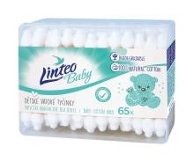 Linteo vatové tyčinky 65ks plexi detské