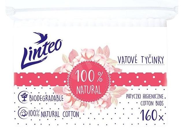 Linteo vatové tyčinky papierové 160ks zips