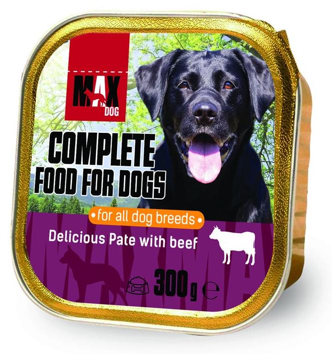 Max Dog krmivo pre psov 300g hovädzie