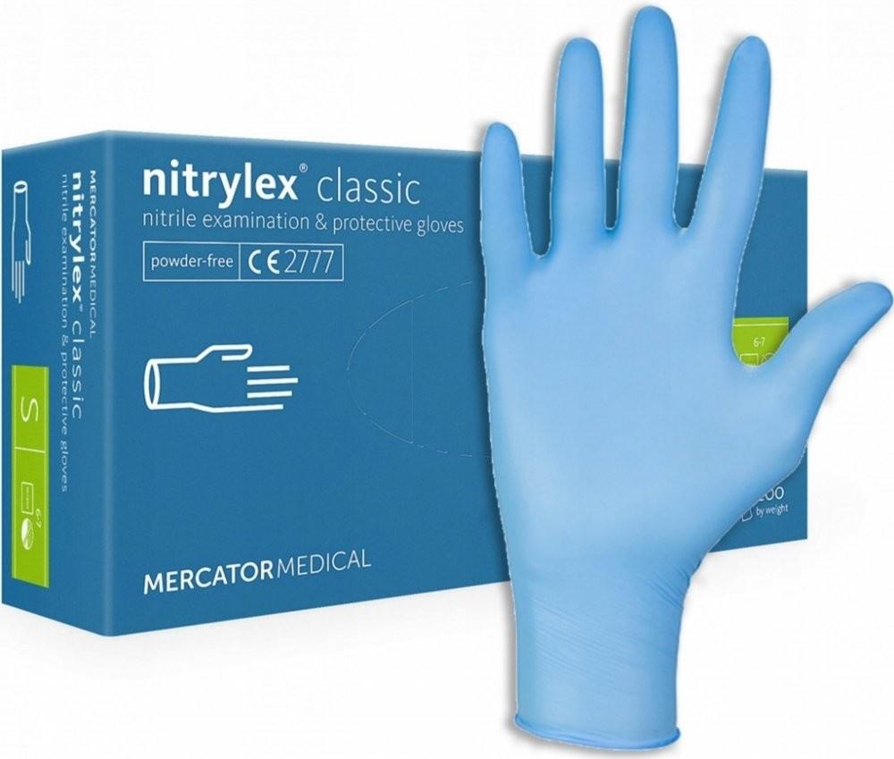 Mercator Nitrilové rukavice classic L 100ks biele