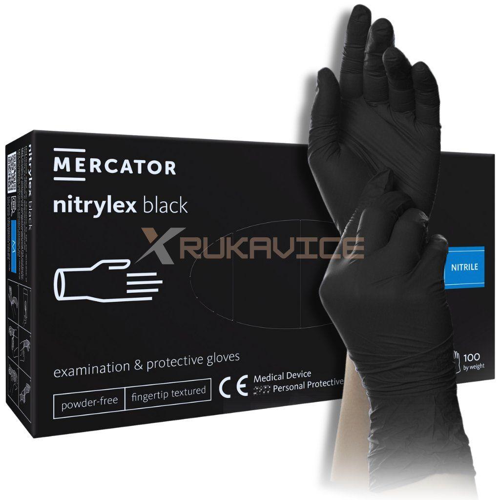 Mercator Nitrilové rukavice L 100ks čierne