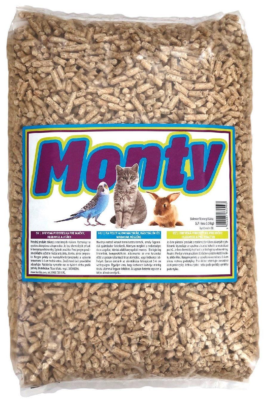 MONTY Drevená podstielka pre hlodavce a vtáky 3,5kg