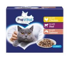 PreVital kapsička pre mačky 12x85g (hov-kura-losos)
