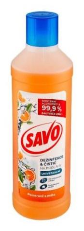Savo na podlahy bez chlóru 1l  - Pomaranč mäta