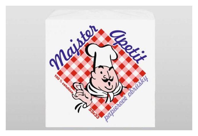 Servítky biele 33x33 70ks/1vrst. - Majster Apetit