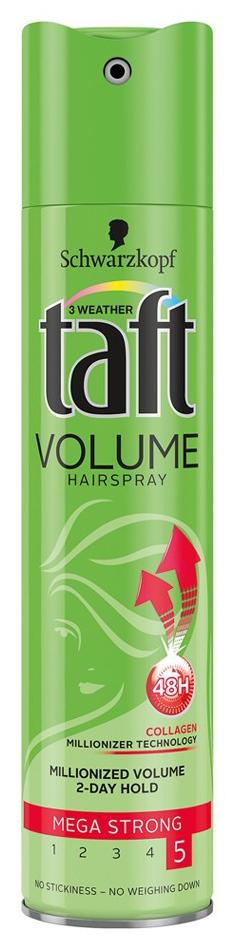 Taft lak na vlasy 250 ml Mega strong and volume effect