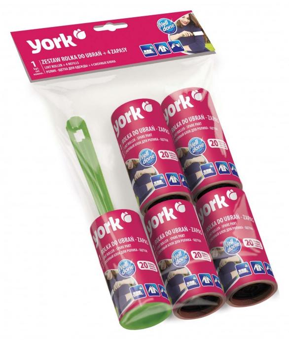 Valček York odžmolkovač, odchlpovací, jednorázový+4 náhrady